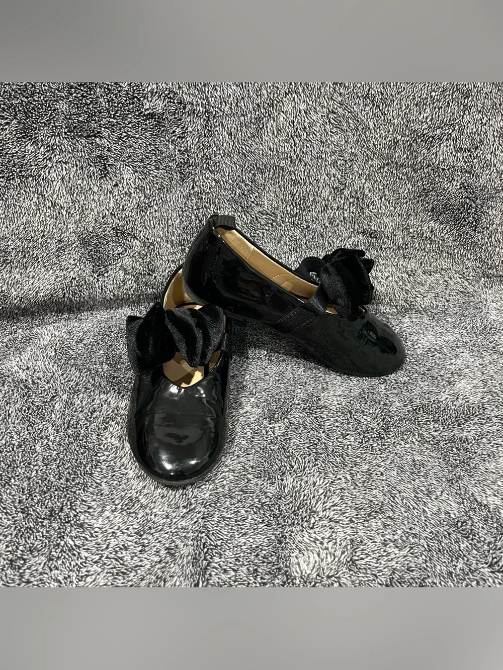 H&M Black Bow-Detail Ballet Flats for kids size 12